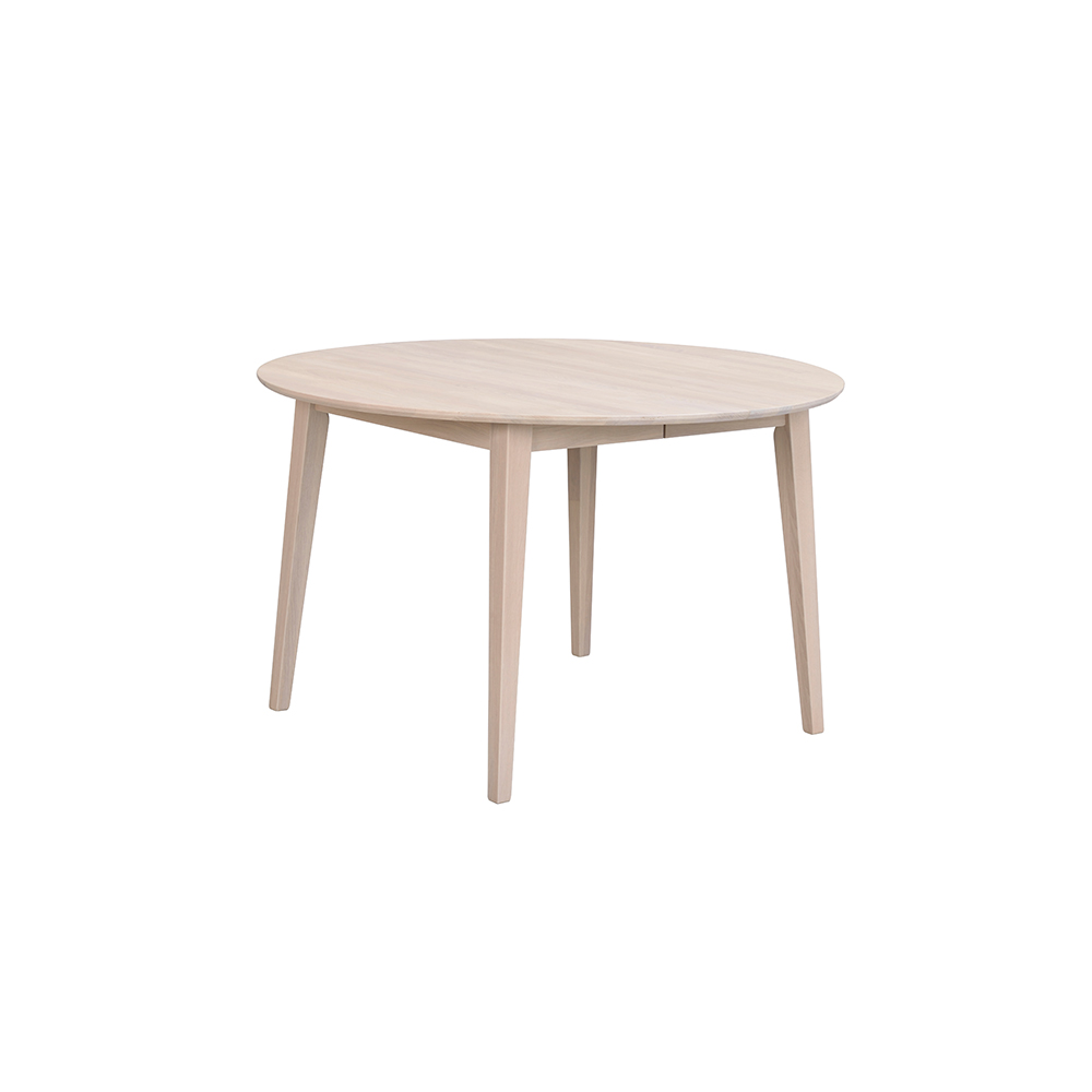 Eettafel Filippa rond Whitewash verlengbaar 170 x 105 cm