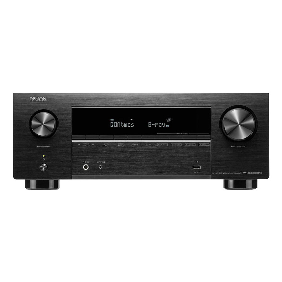Denon AVR-X2800H DAB Noir + pack d'enceintes Triangle Elara Châtaignier