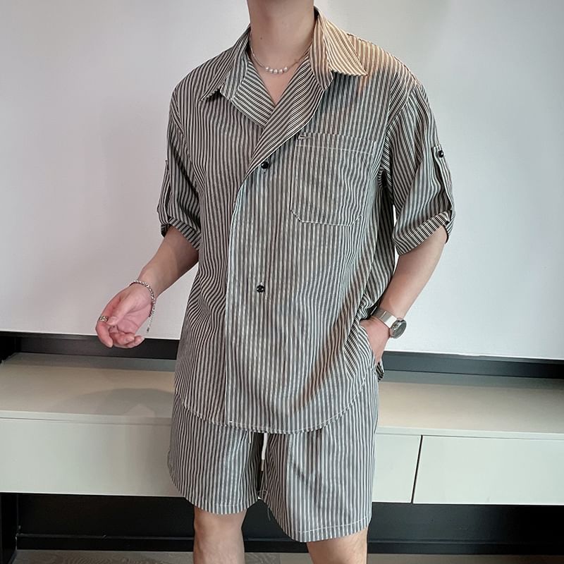 Freehop - Gestreept shirt met korte mouwen / shorts / set