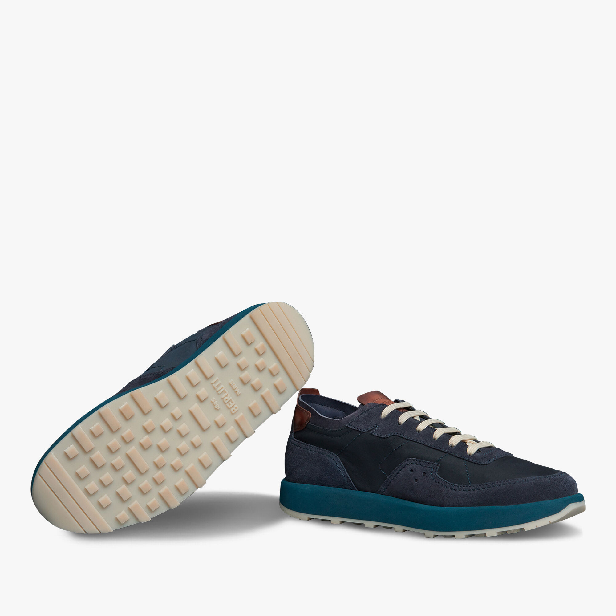 Sneaker Light Track En Veau Velours Et Nylon