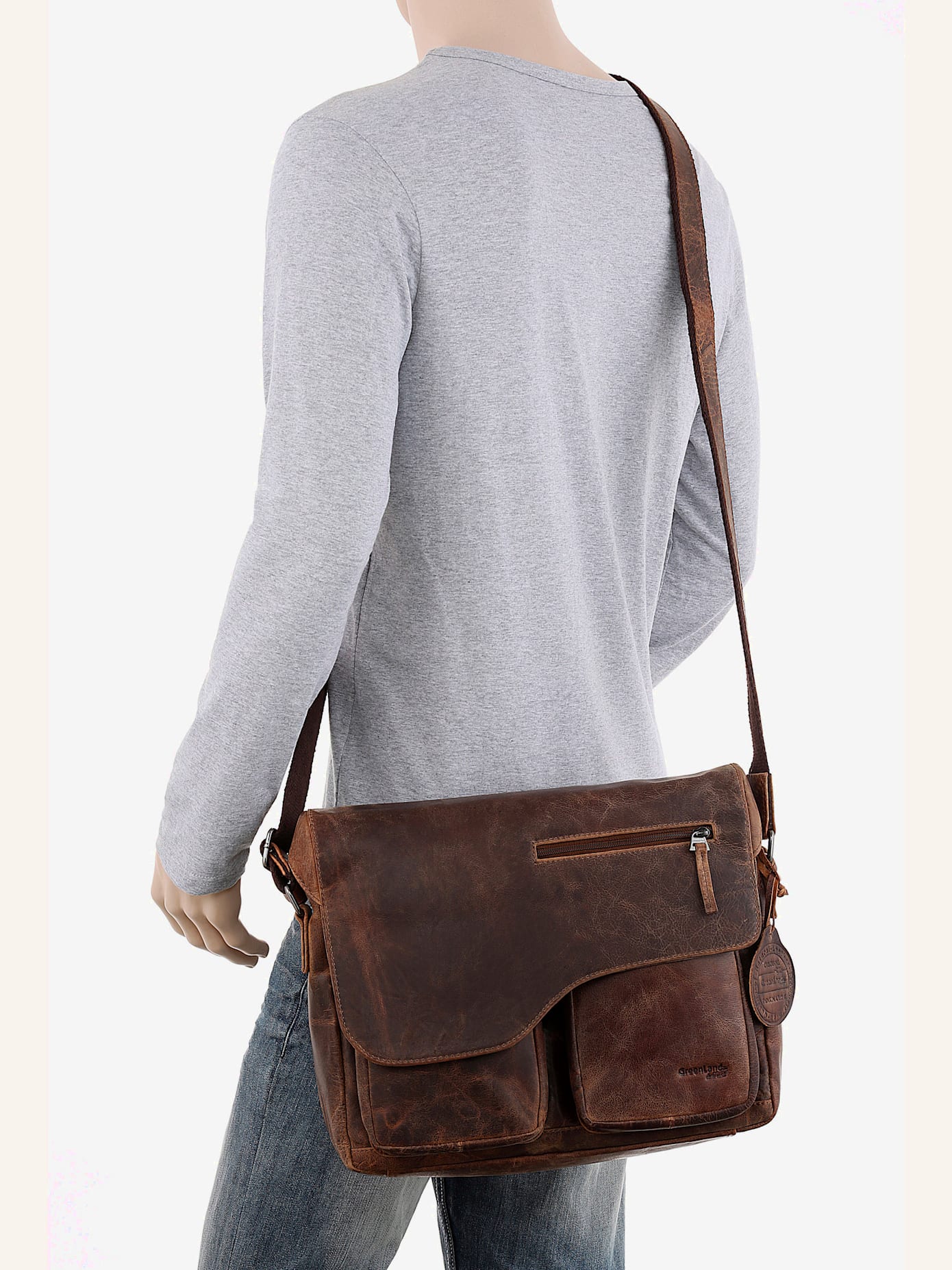 Sac en bandoulière cuir de buffle naturel de qualité