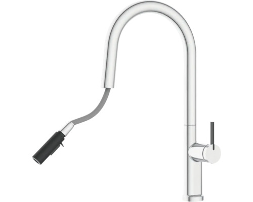 KEO KAWAI keukenkraan met uittrekbare Perfect Slide handdouche, chroom