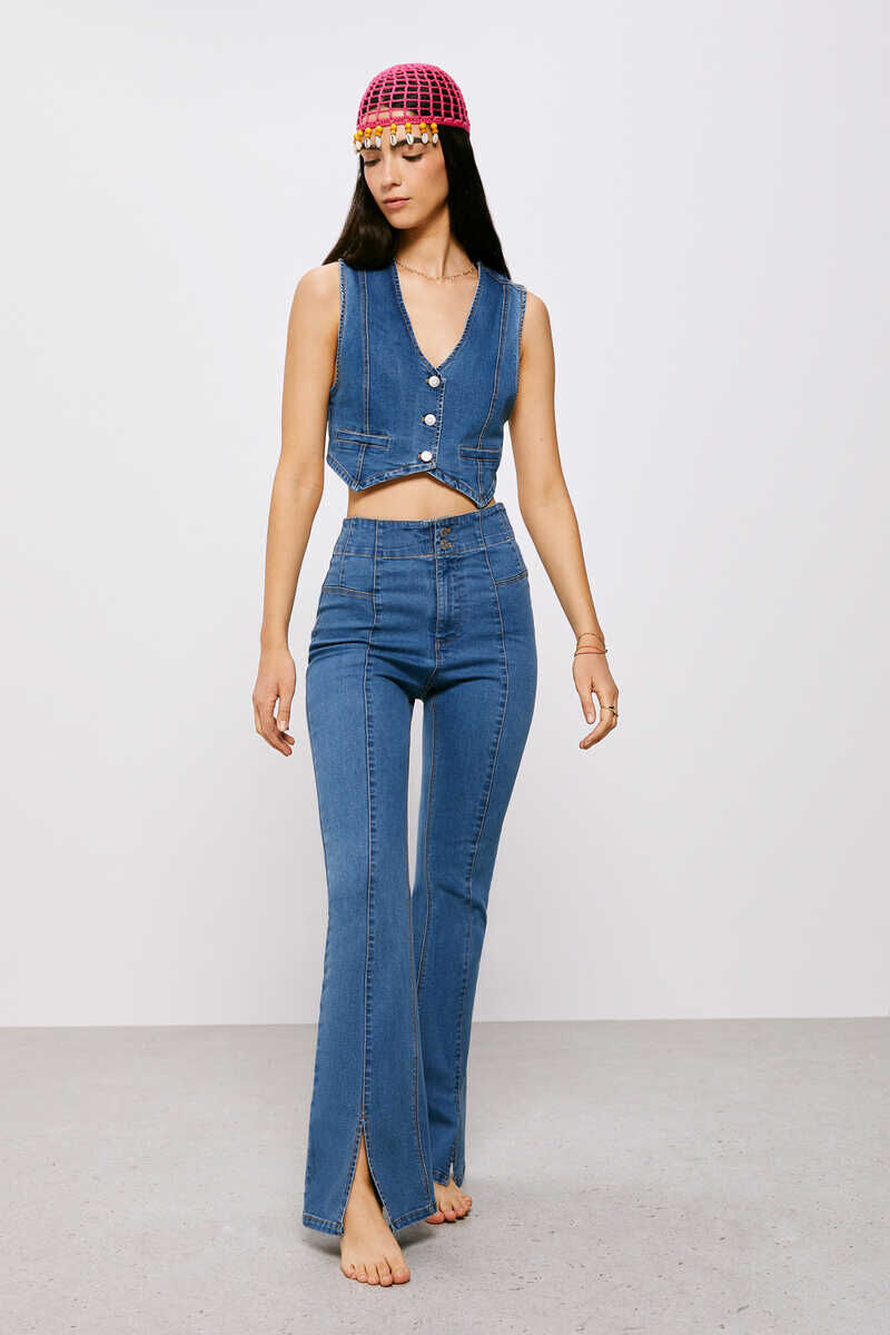Calça jeans 0011 - azul médio