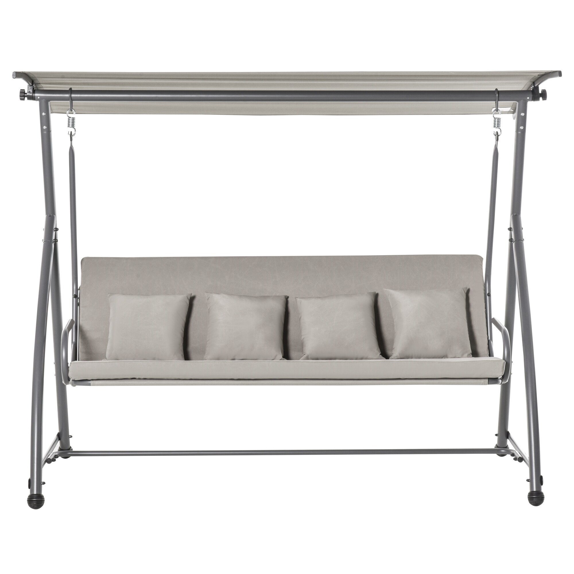 Outsunny Hollywoodschaukel verstellbar zur Liegefläche 218 x 120 x 168 cm (LxBxH)