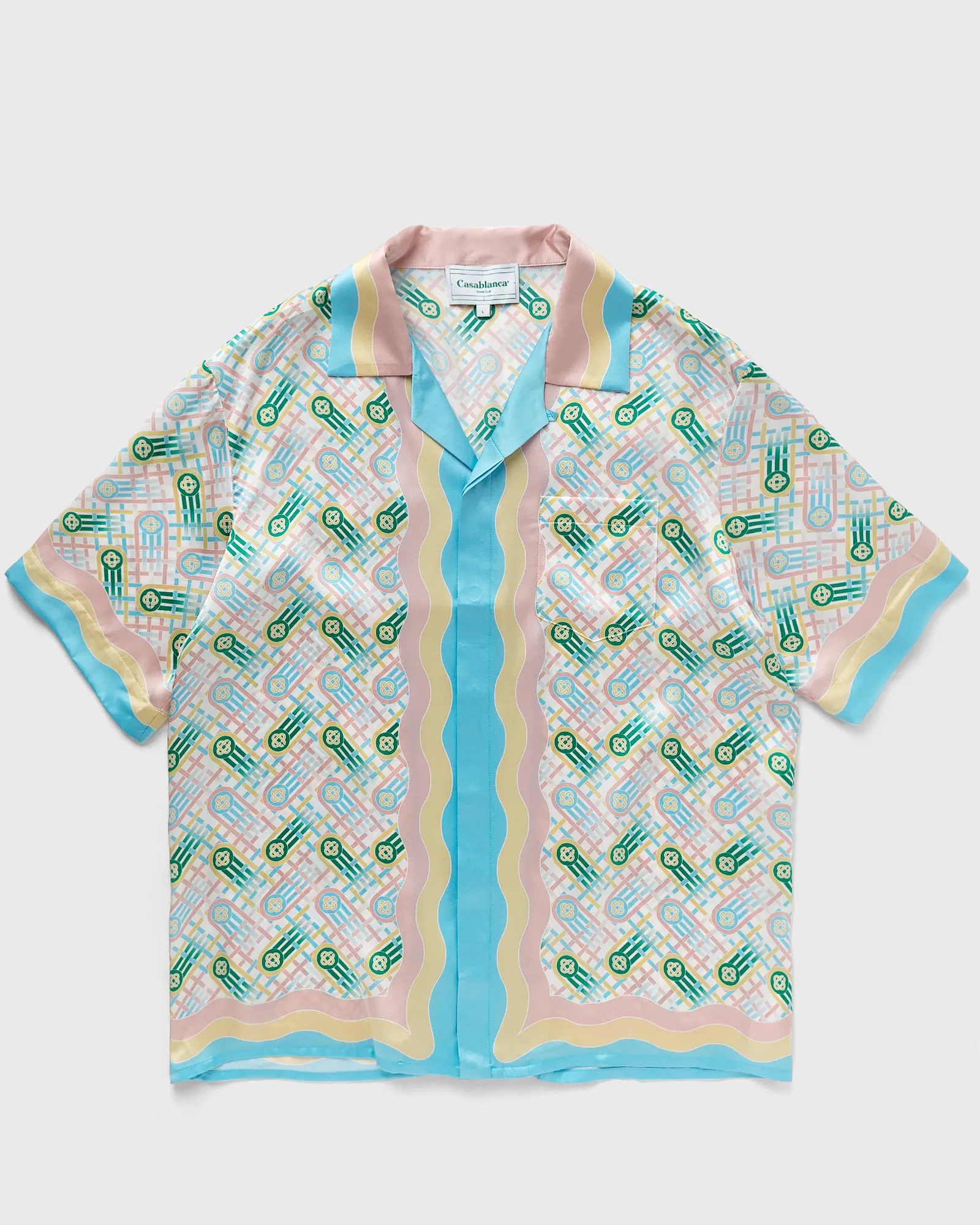 Camisa Casablanca de manga curta com gola cubana