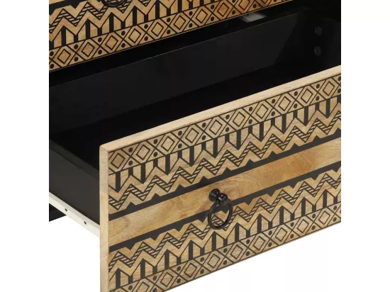 Buffet 60x33,5x75 cm bois de manguier brut massif