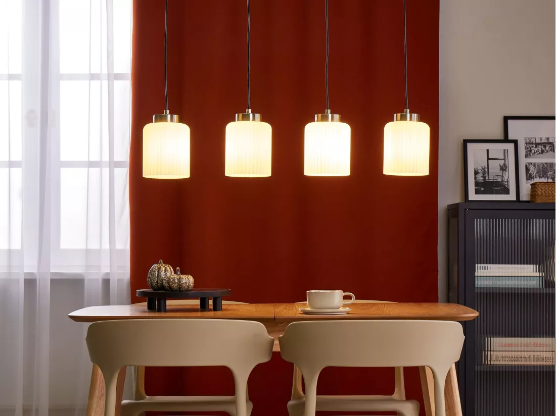 Lampe suspension CAUDELO Métal Noir/blanc