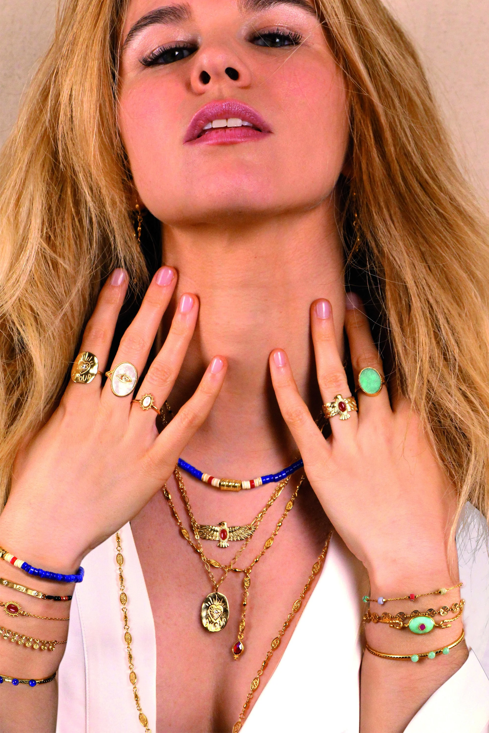 ELENA - Bracelet (intemporel) doré à l'or fin | Doré