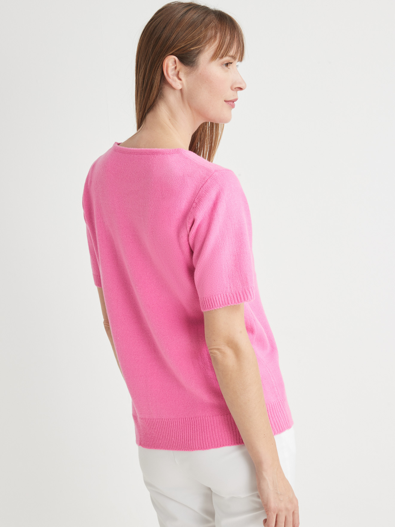 Pull manches courtes encolure ronde