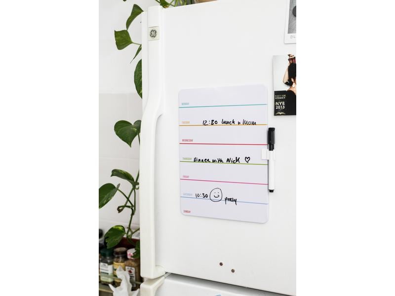 Kikkerland Whiteboard Dry Erase  x , Mehrfarbig Memoboard mit Wochentagen