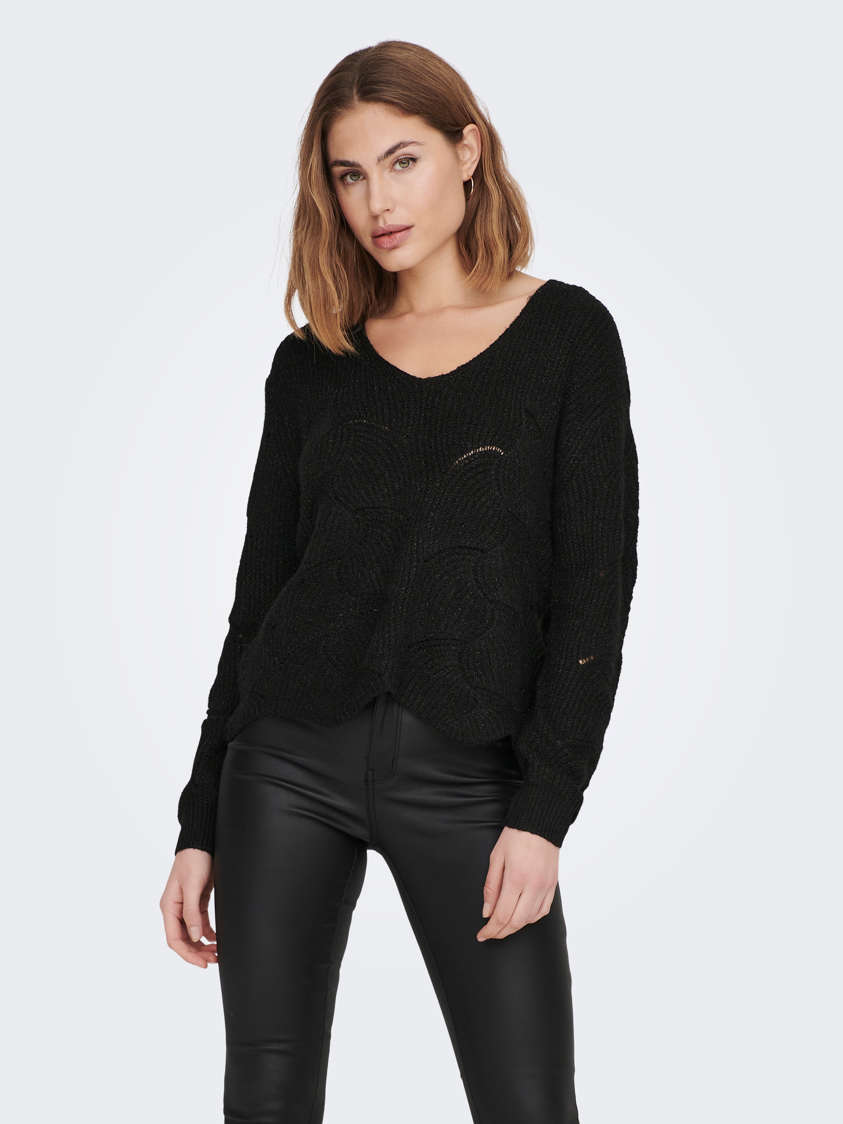 ONLCORA Strickpullover Black