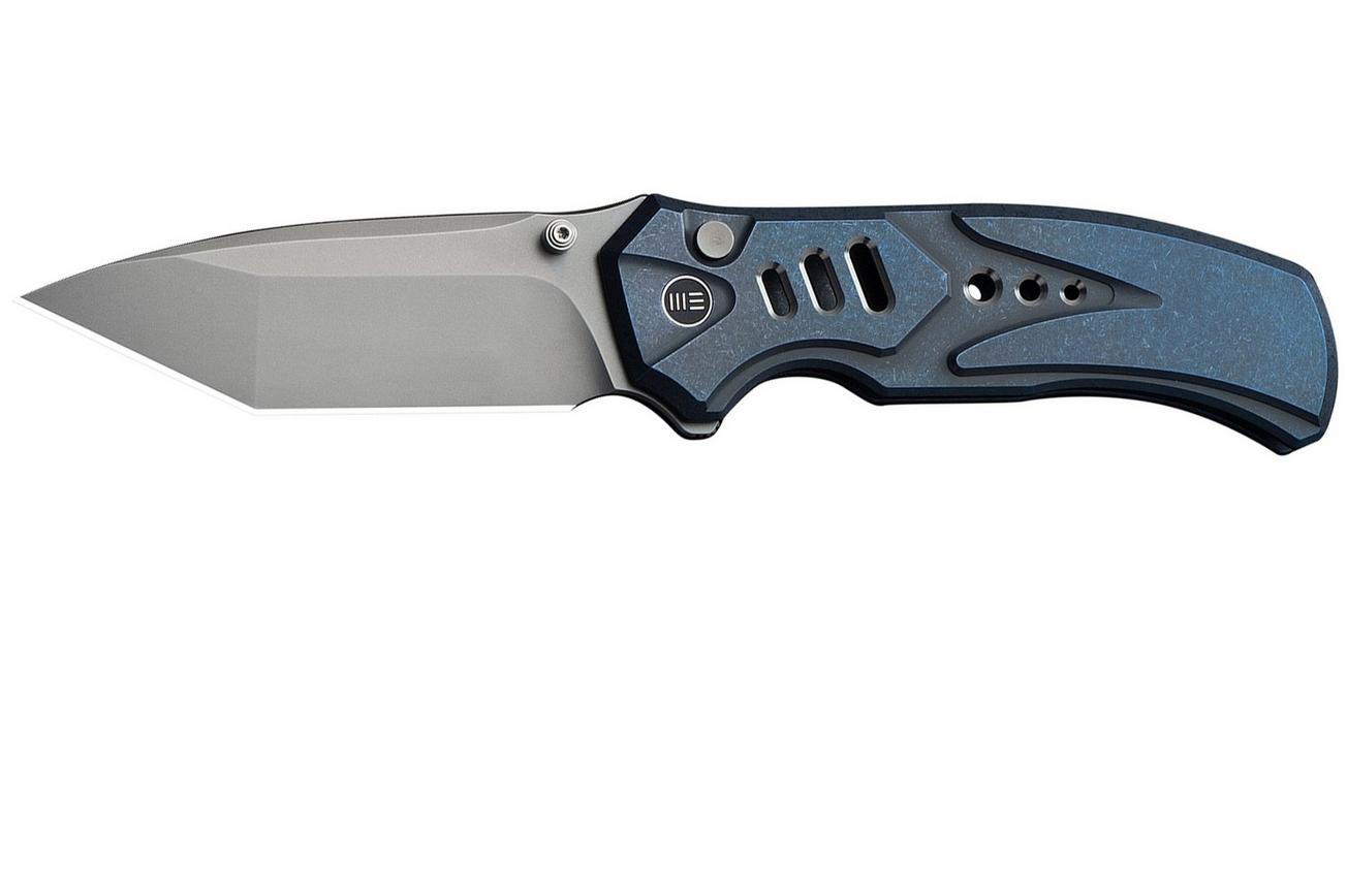 WE Knife Zentron WE24094-4 Stonewashed Böhler M390, Blue Titanium, zakmes
