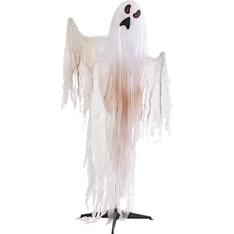 Halloween animeret spøgelse 183 cm - hvid