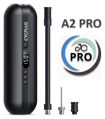 Pompe électrique - Mini compresseur - CYCPLUS A2 PRO : gonflage rapide pour toutes les valves  incluant une Batterie externe