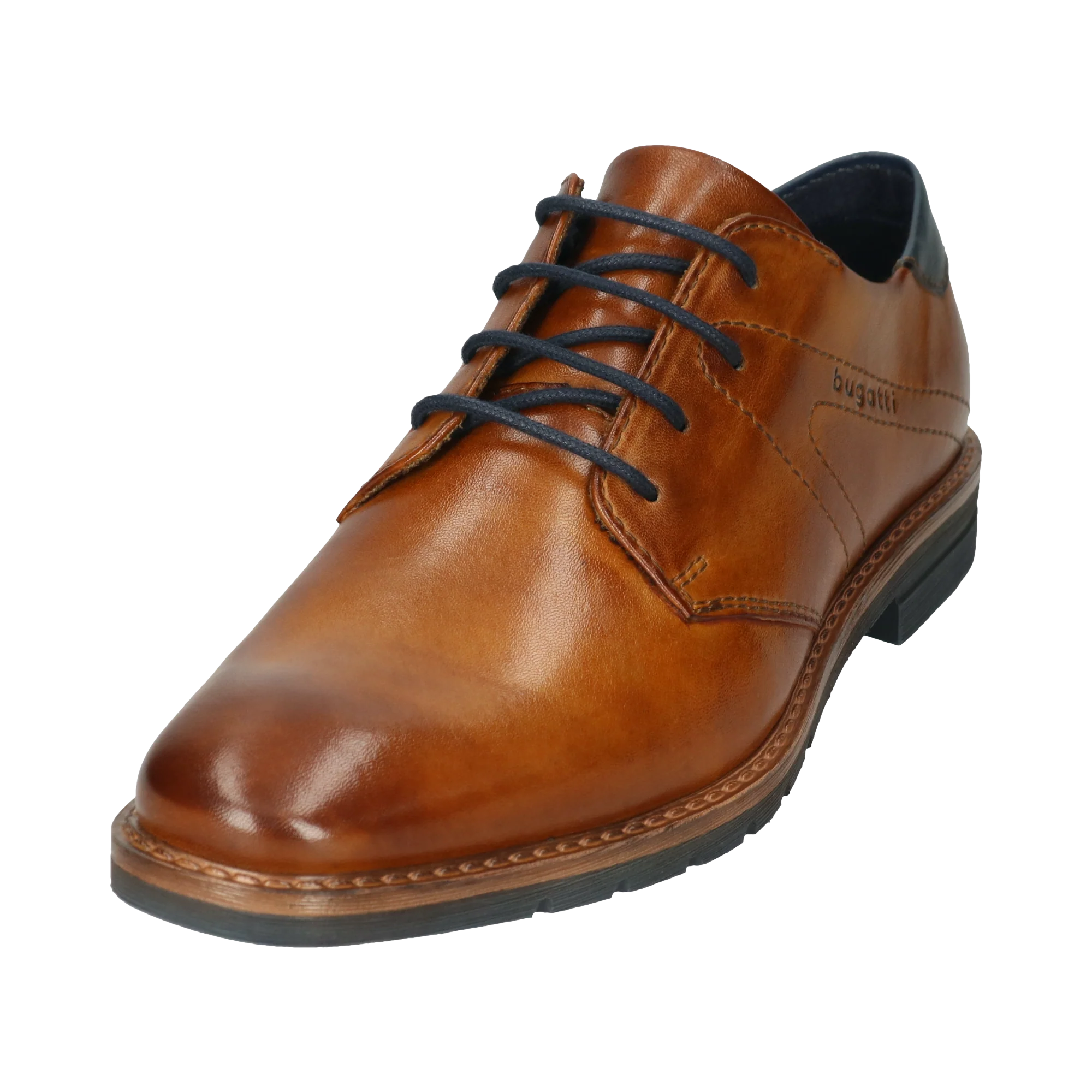 Leder Business Schnürer cognac