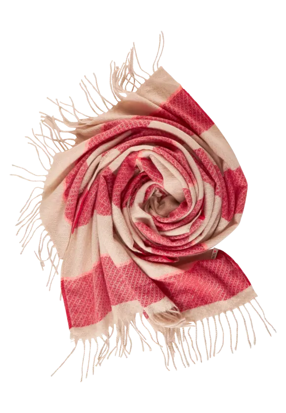 Schal mit Fransen - casual red