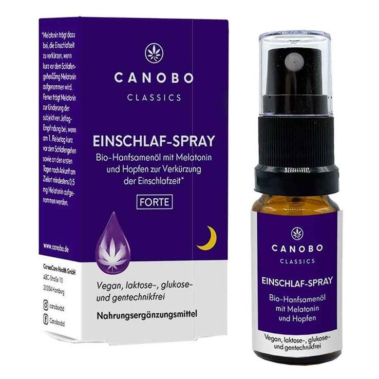 Canobo Bio-Hanfsamenöl Einschlaf-Spray Hopf. / Mela., 10 ml