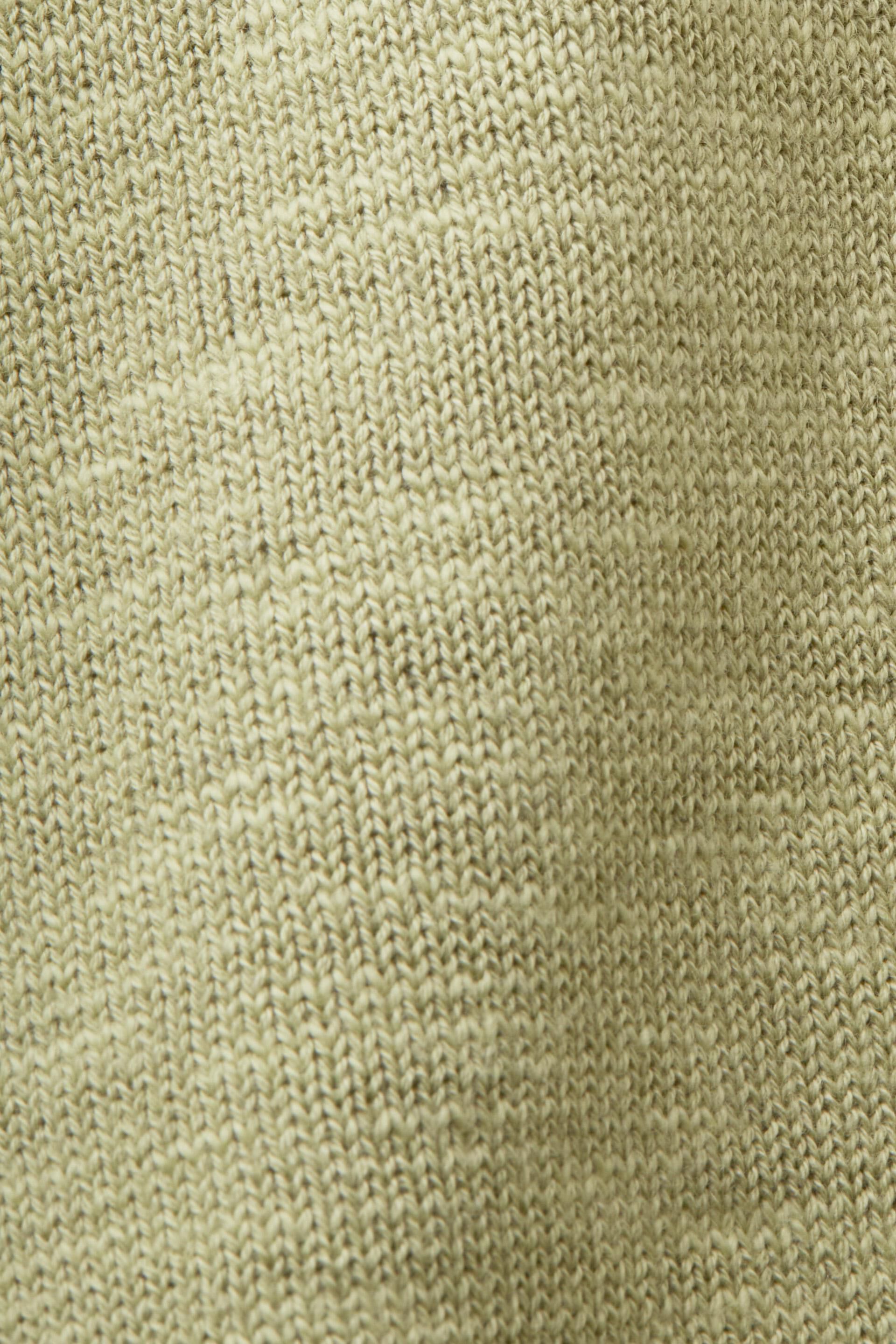 Cardigan à encolure en V, dans un mélange de coton et de lin