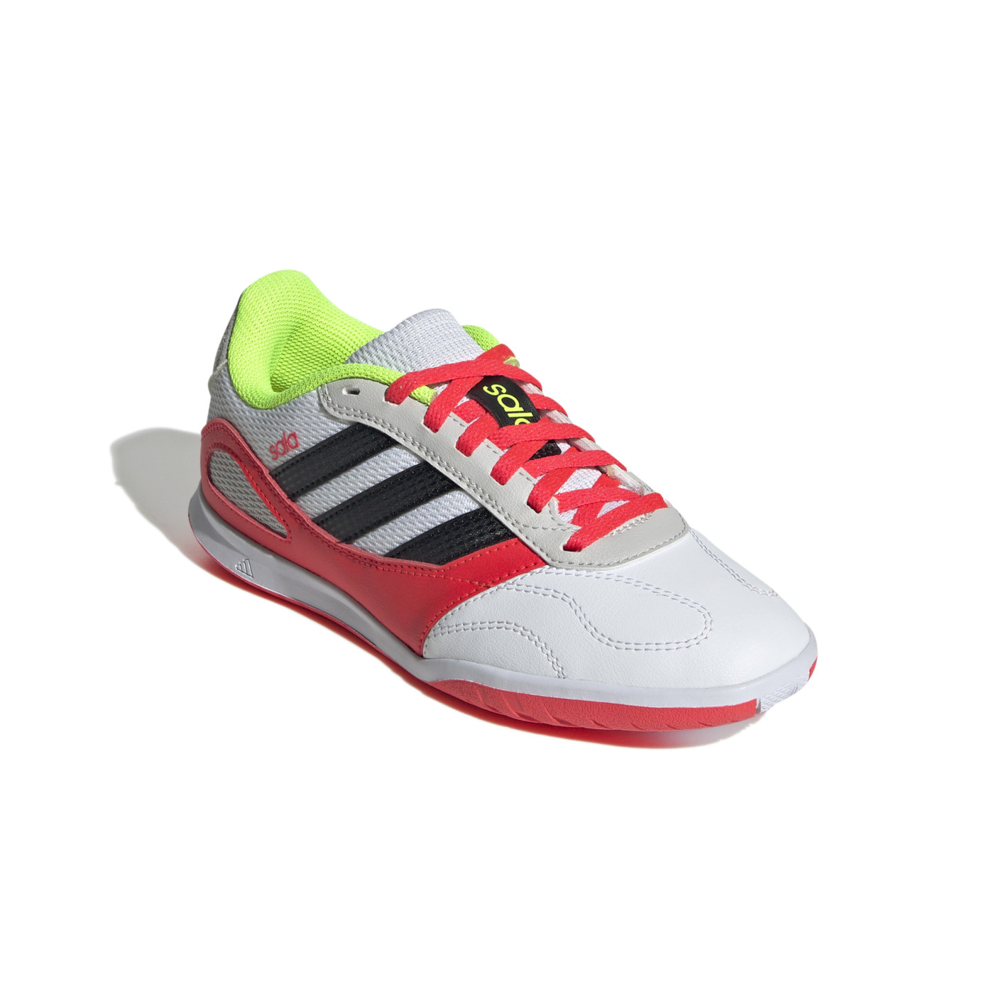 Adidas Super Sala III Zaalvoetbalschoenen (IN) Kids Wit Rood Grijs Geel