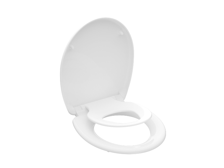WC zitting duroplast FAMILY WHITE met soft-close-mechanisme en snelsluiting