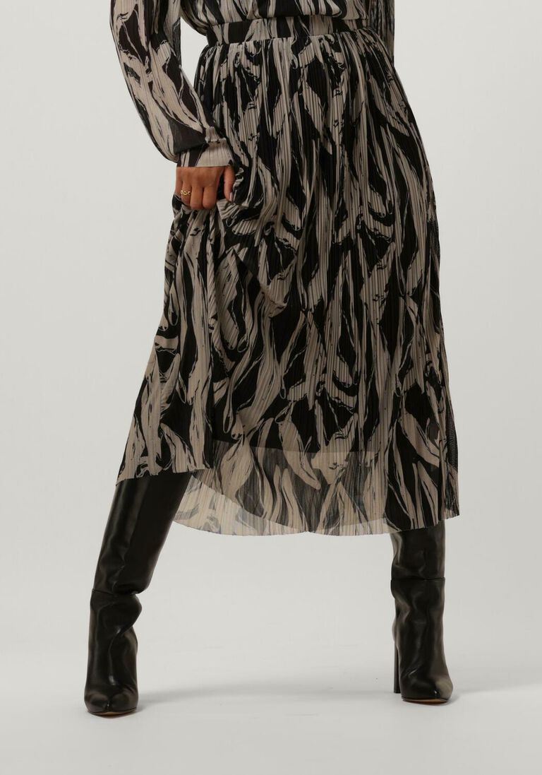 MSCH COPENHAGEN zwarte msch copenhagen pliss&eacute; rok mschjaniella illeora skirt aop