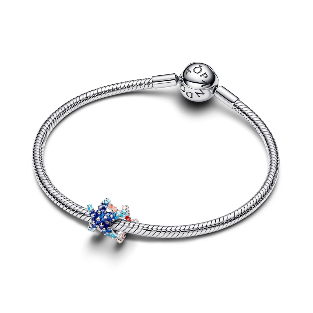 Pandora Moments Farbenfroher Seestern Mini-Charm 925 Silber