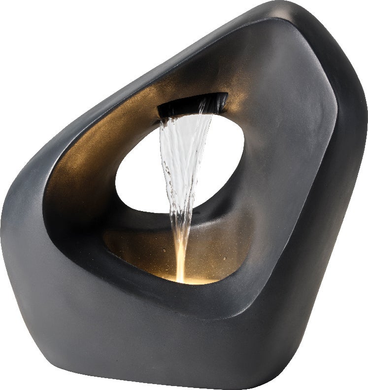 Lumineo waterornament zwart 22 x 50 x 52 cm