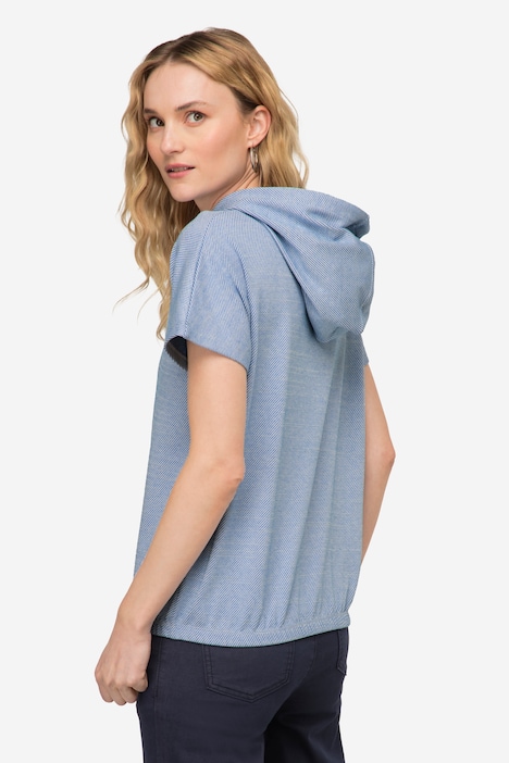 Hoodie, oversized, Kapuze, elastischer Saum