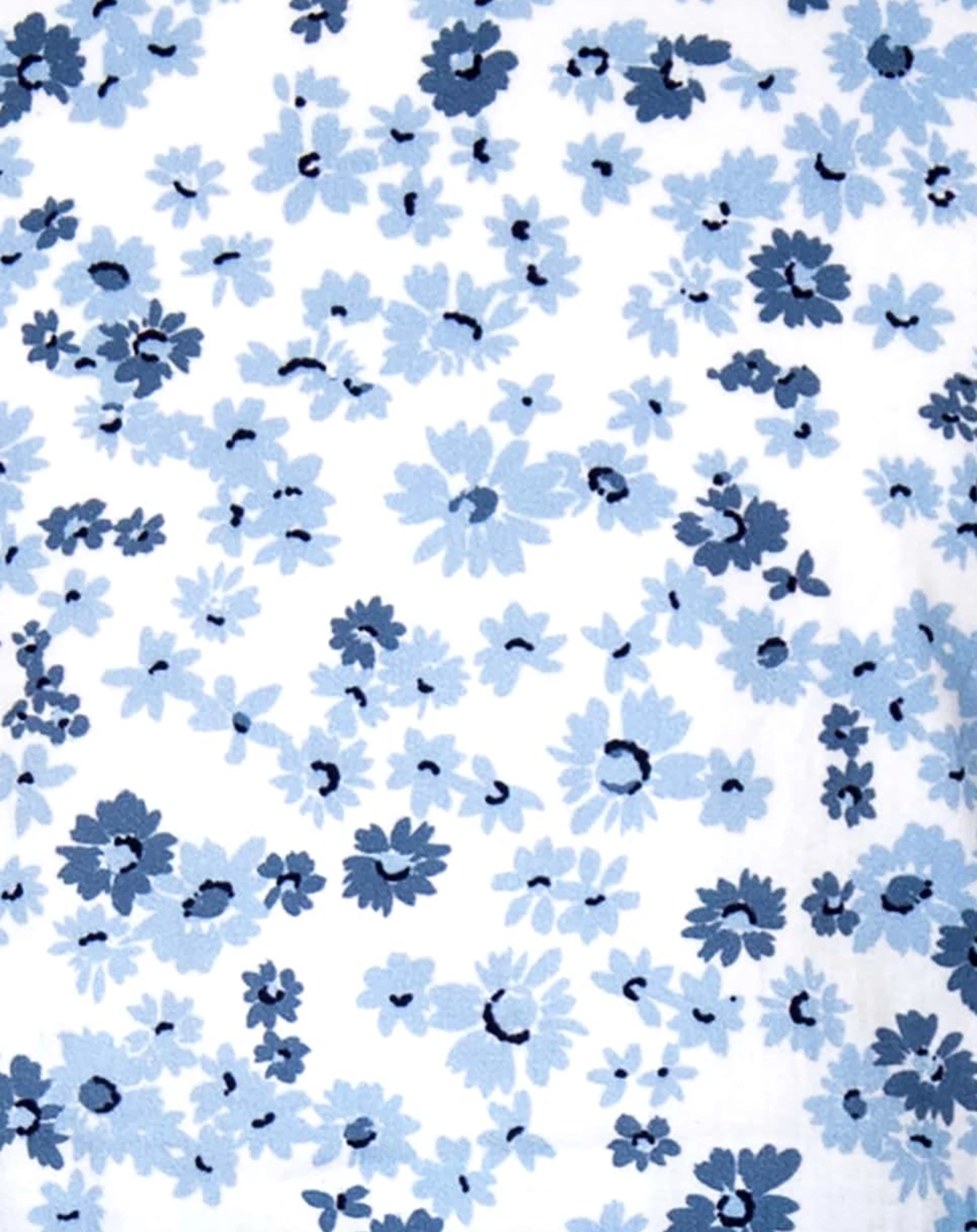 Kleid MINI FLOWERS ärmellos in jeans blue