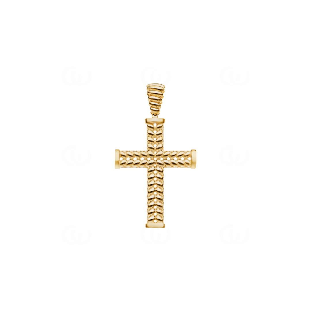 Kreuzanhänger 750/18 K Gelbgold 31 x 22mm
