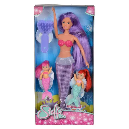 Simba Steffi Love Mermaid mit Meerjungfrauenbabys, sortiert