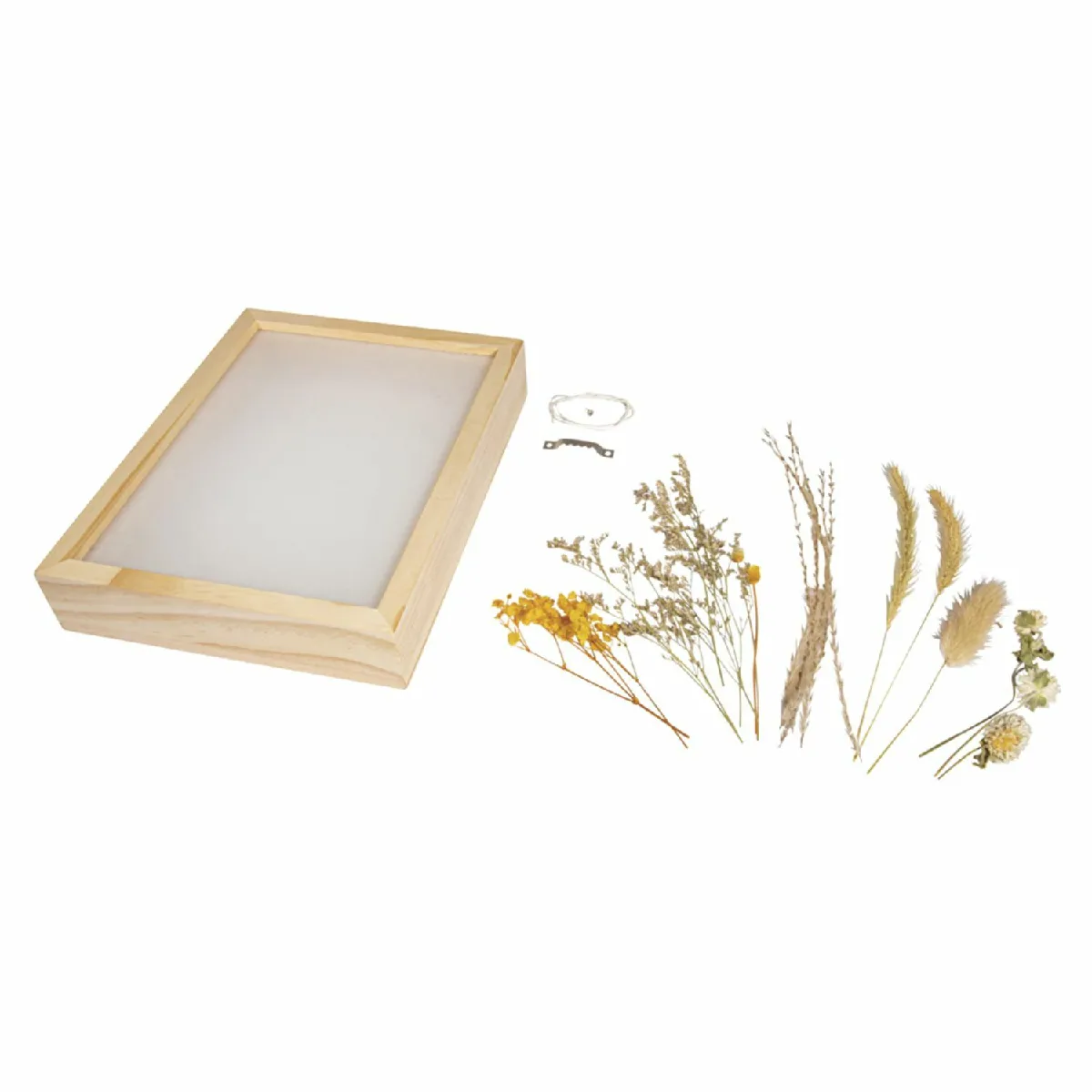Rayher Kit Cadre Bois Décoré Fleurs Séchées
