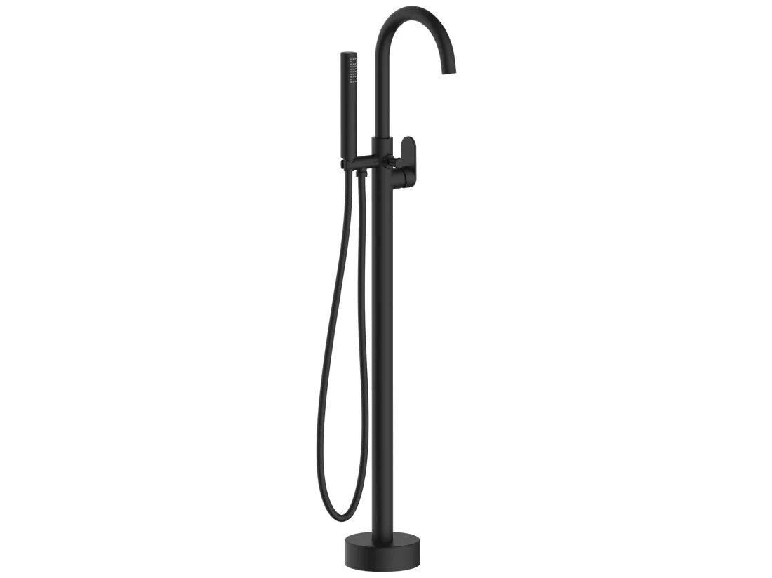 Charme colonne de sol mécanique noire pour baignoire ilot - Essebagno
