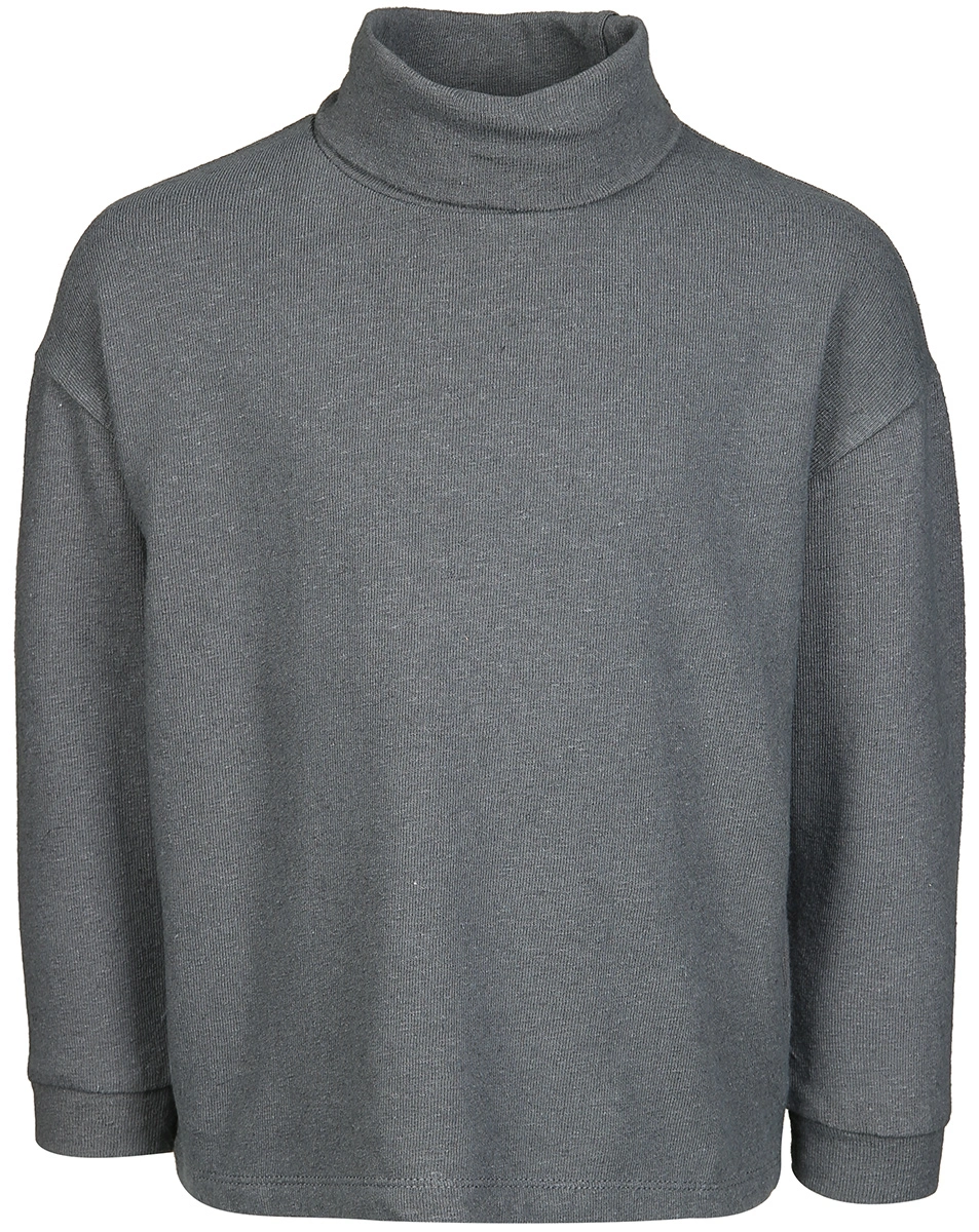 Rollkragen-Langarmshirt BRUNO in dunkelgrau
