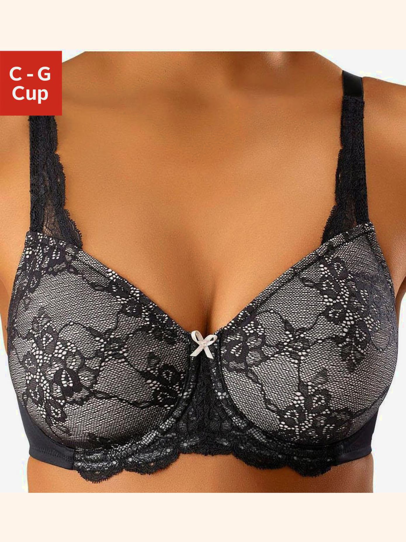 Ce soutien-gorge minimiseur réduit visuellement la poitrine d'une taille de bonnet