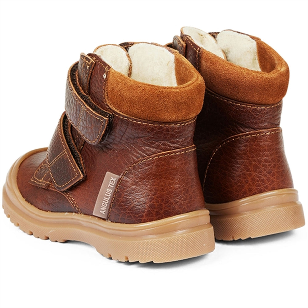 Begynder Tex-Støvle Med Velcrolukning Cognac/Cognac