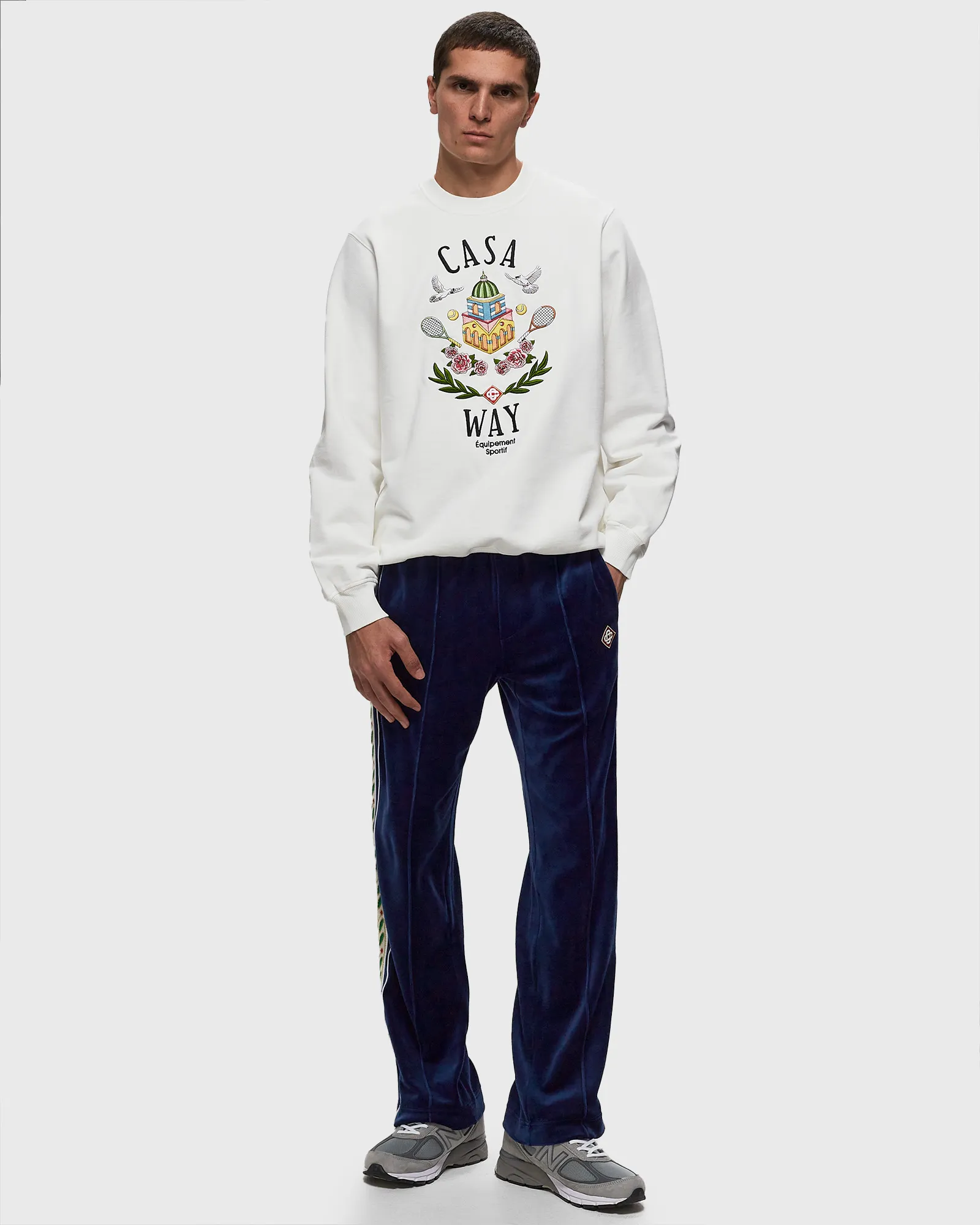 Calça de moletom masculina Casablanca Velor Laurel