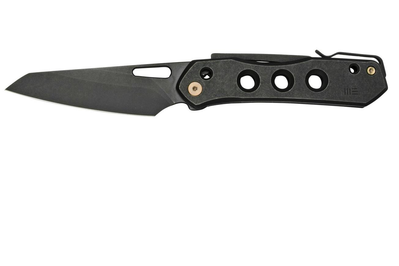 WE Knife Vision R 21031-2 Black Titanium, Black Stonewashed zakmes, Snecx design