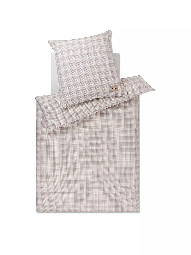 JOOP Flanell Bettwäsche 70x90cm/140x200cm SOFT CHECKS Sand beige