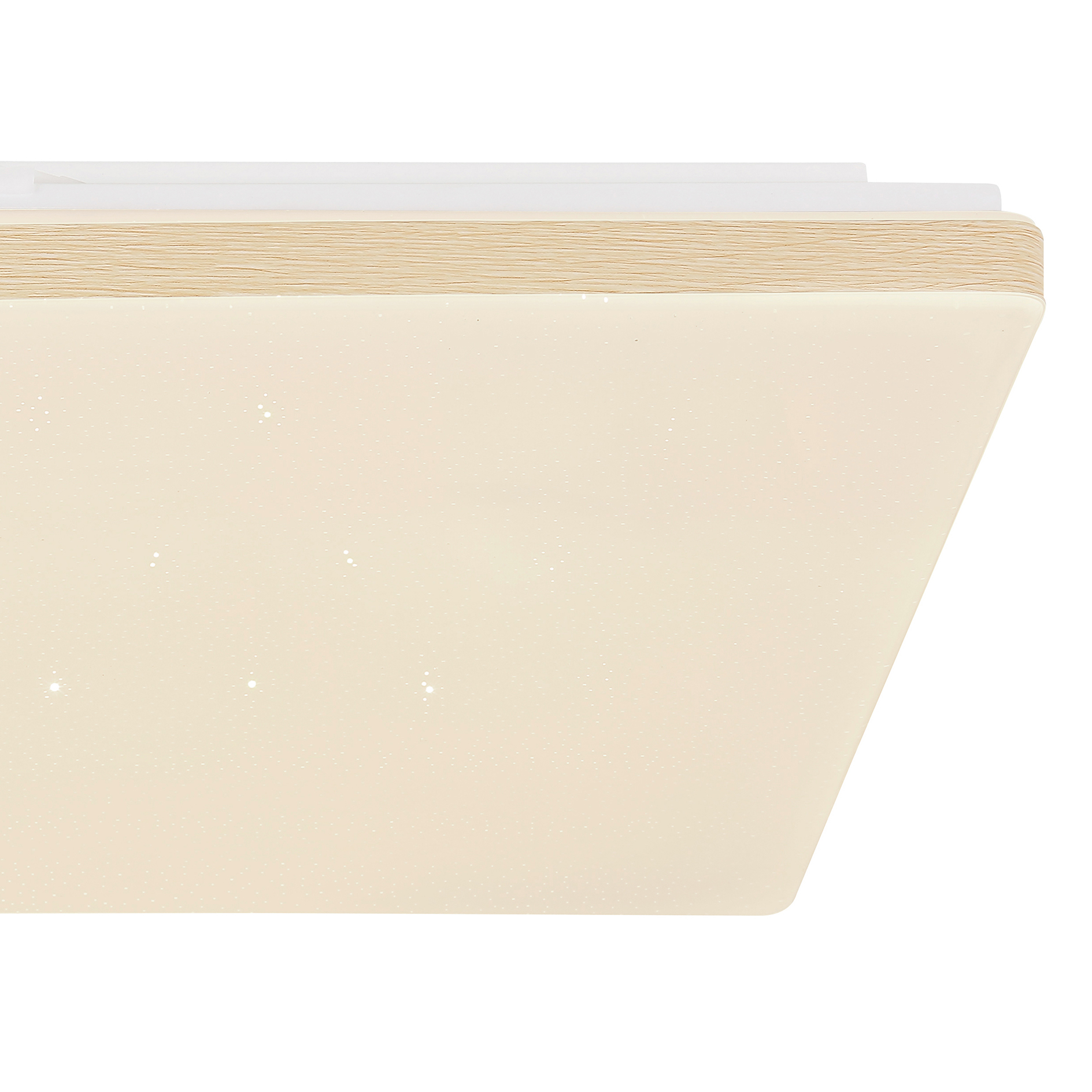 LED-Deckenleuchte - weiß-Holzoptik - Smart Home