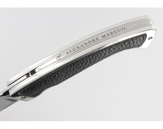 1515 Cuir noir & plaqué rhodium