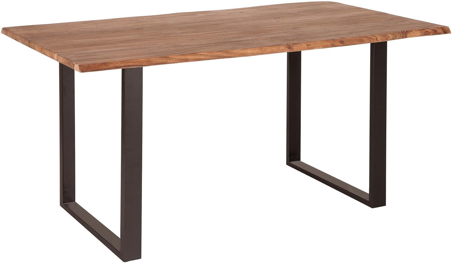 riess-ambiente.de Massivholz Esstisch Mammut 160cm Wild-Akazie Industrial Design 2,6cm Tischplatte