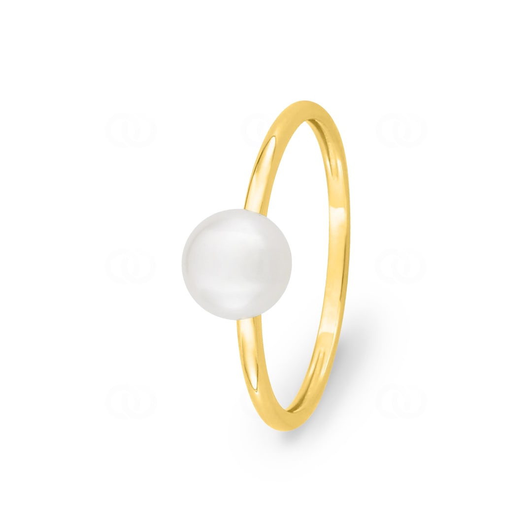 Ring 750/18 K Gelbgold mit Süsswasserzuchtperle 6.0mm