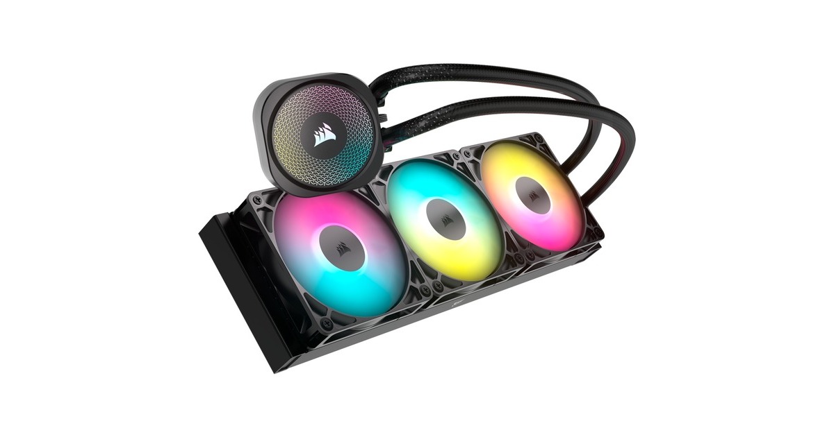 CorsairNAUTILUS 360 RS ARGB+ 3x RS120 ARGB Cooling bundel waterkoeling  (Zwart, 4-pins PWM fan-connector)