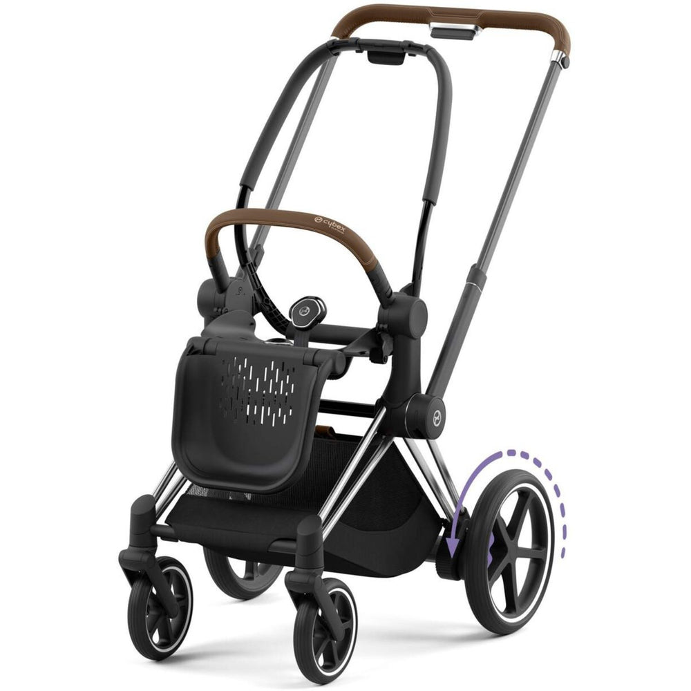 Køb Cybex Chrome Brown E-Priam Stel Inkl. Hård Sædedel