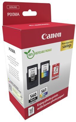 Canon - PG-560 + CL-561 - Inktcartridges + GP-501 - Multi-color - Set