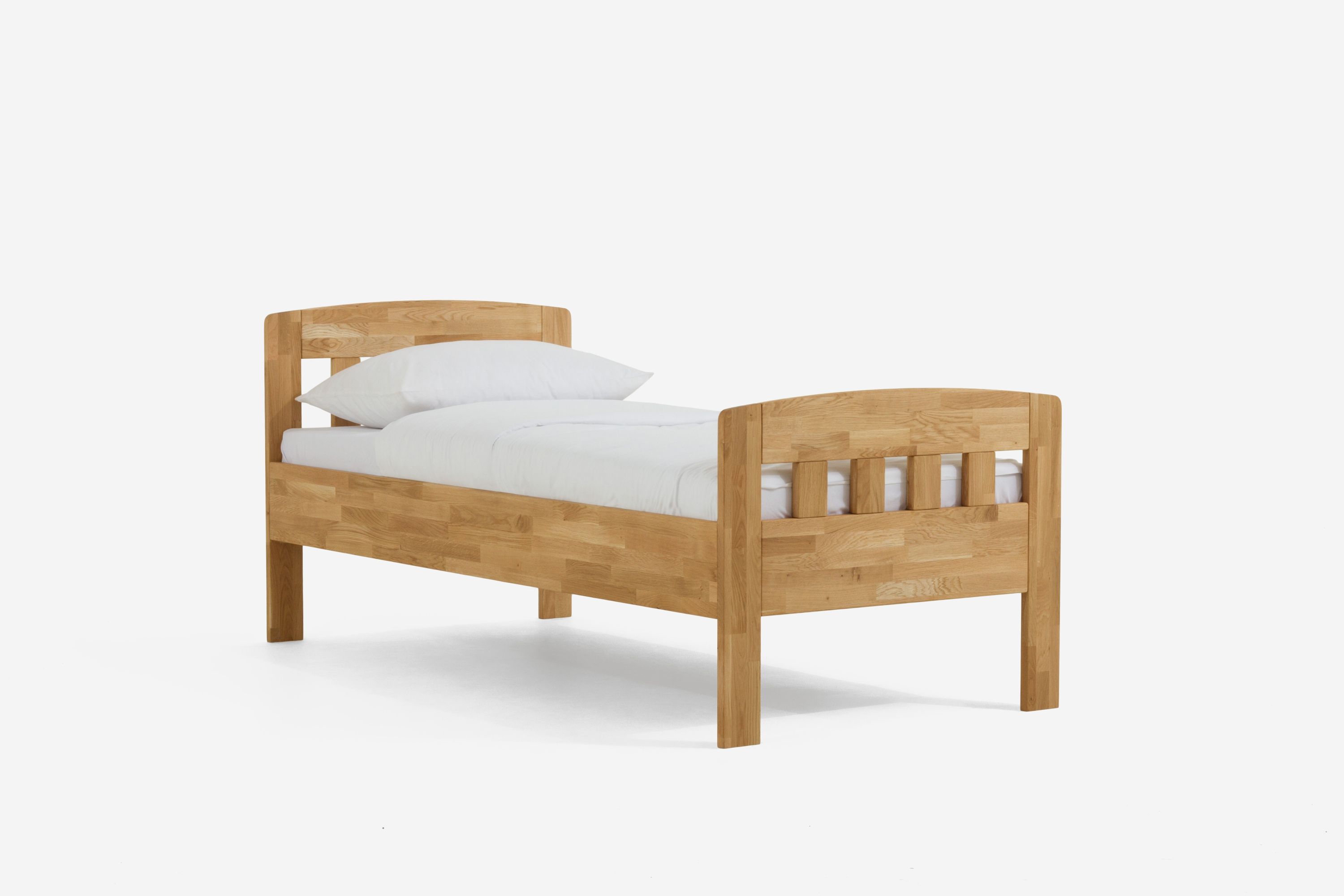 Holzbett Jasmine 90 x 210 cm Wildeiche honig geölt