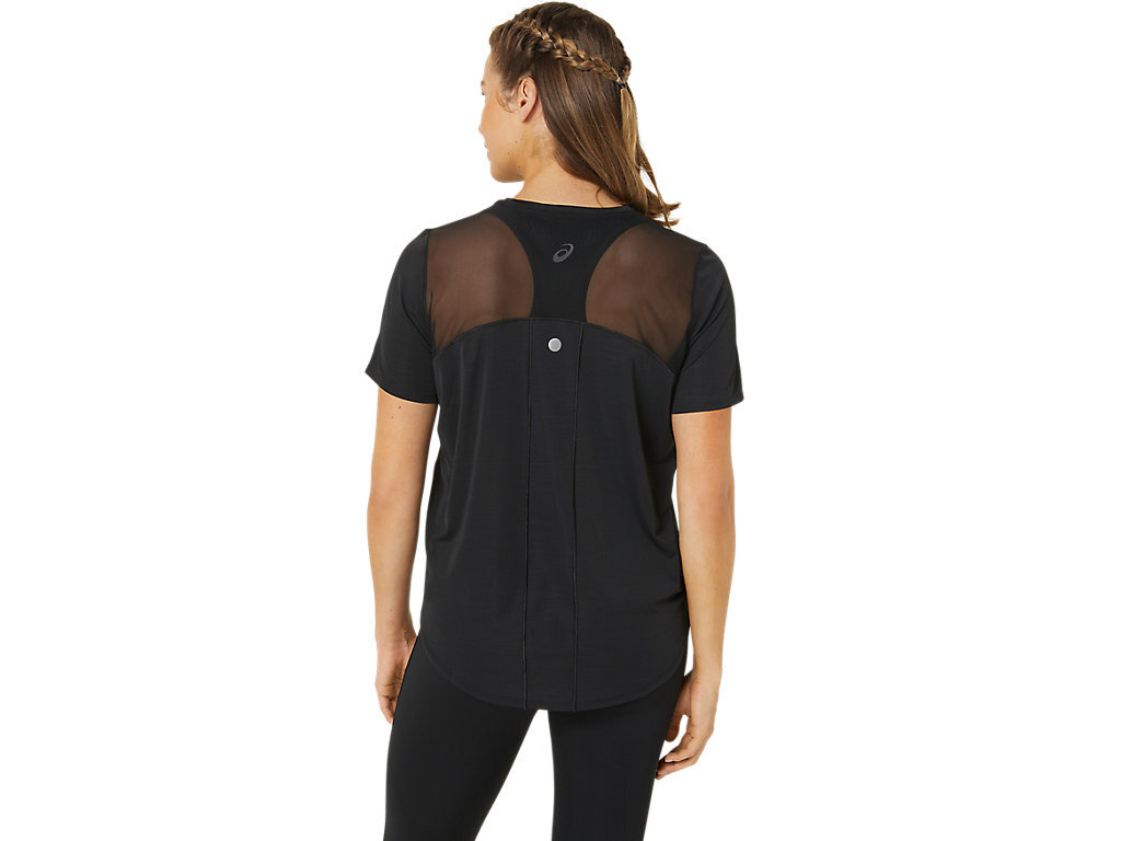 ASICS Road Hardloopshirt Korte Mouwen Zwart Dames