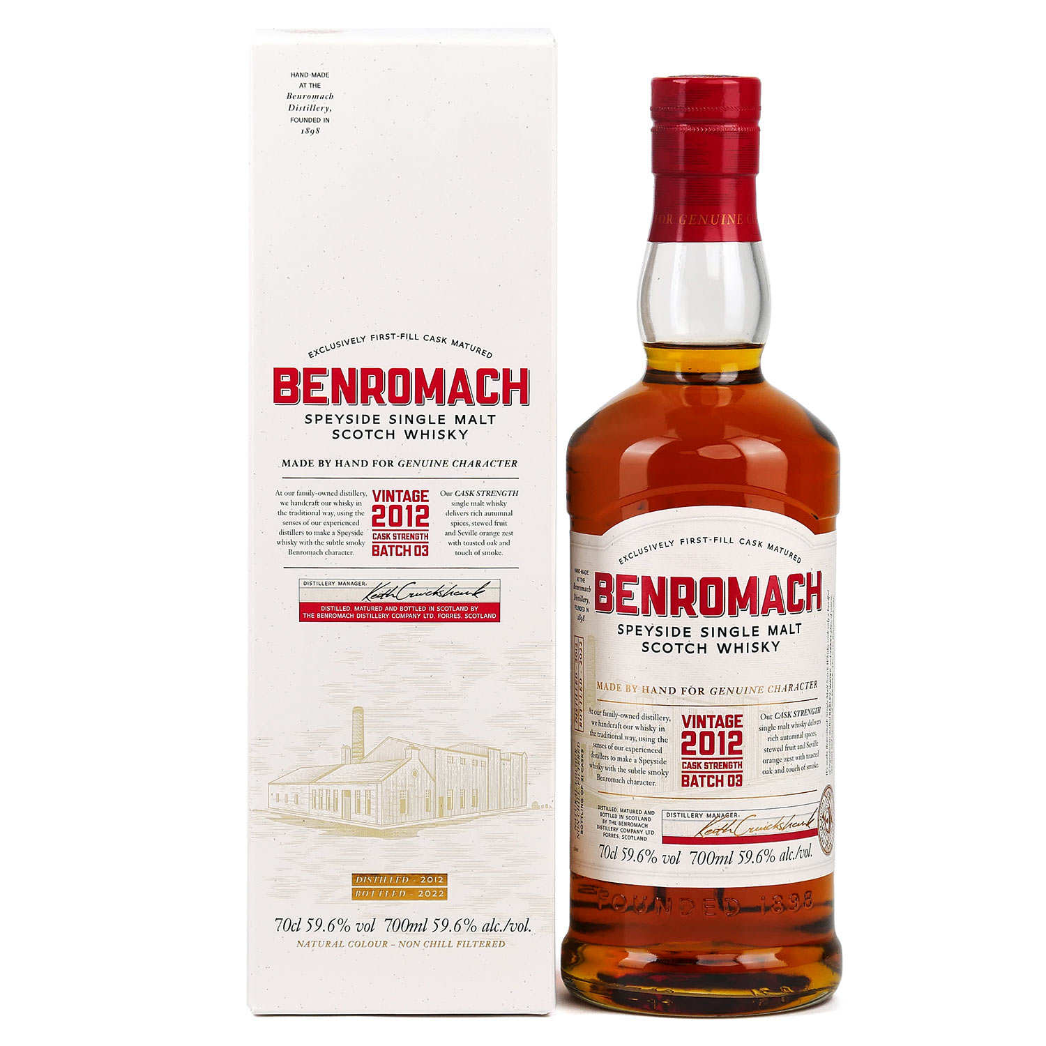 Whisky Benromach 2012 Vintage Cask Strength Batch 3 - 59%