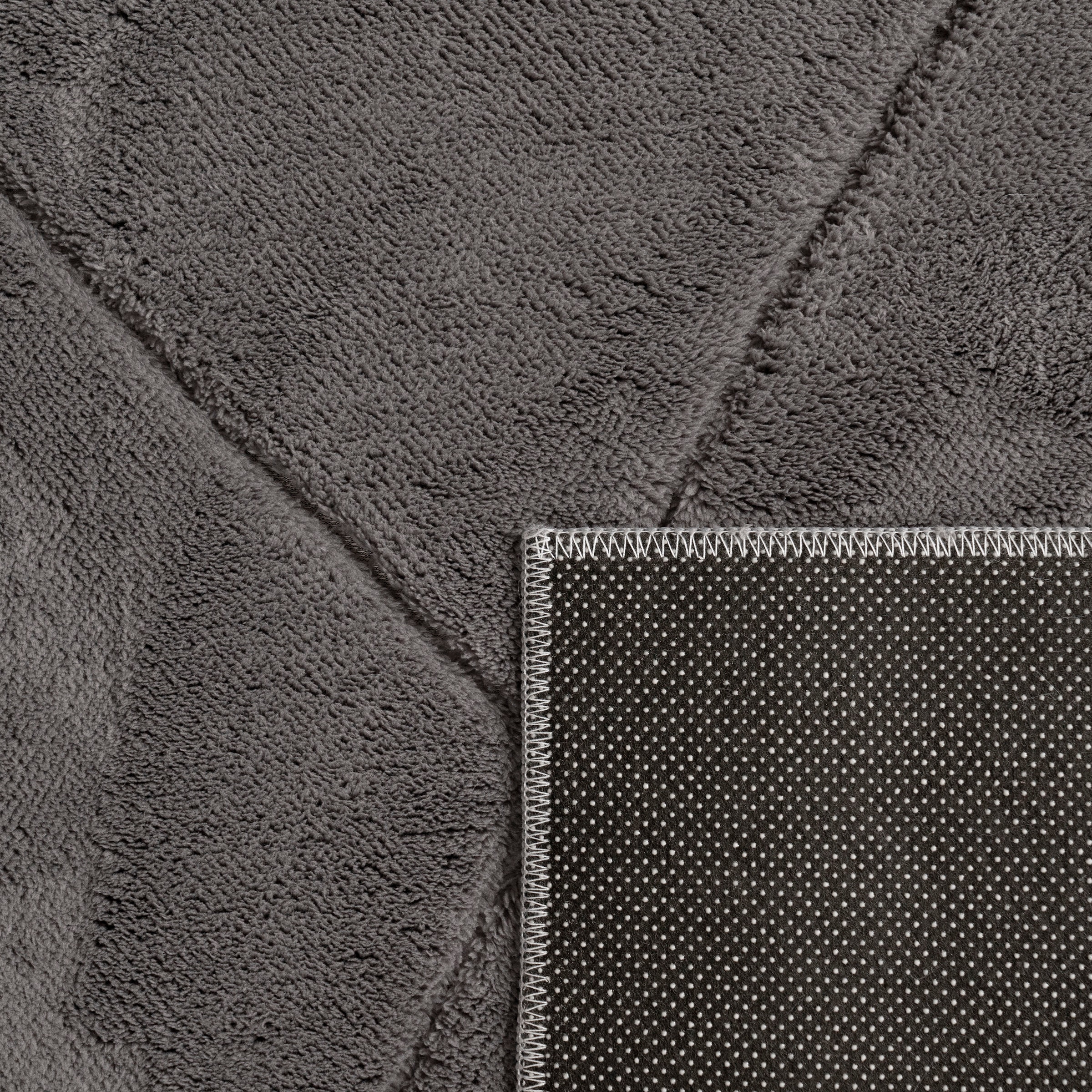 Paco Home Teppich »Utrecht 641« rechteckig 4 mm Höhe Kurzflor, Uni Farben, 3D-Design, Rauten Muster, besonders weich